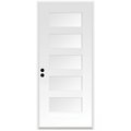 Codel Doors 32" x 80" Primed White Shaker Exterior Fiberglass Door 2868RHISPSF5PSHK691615M